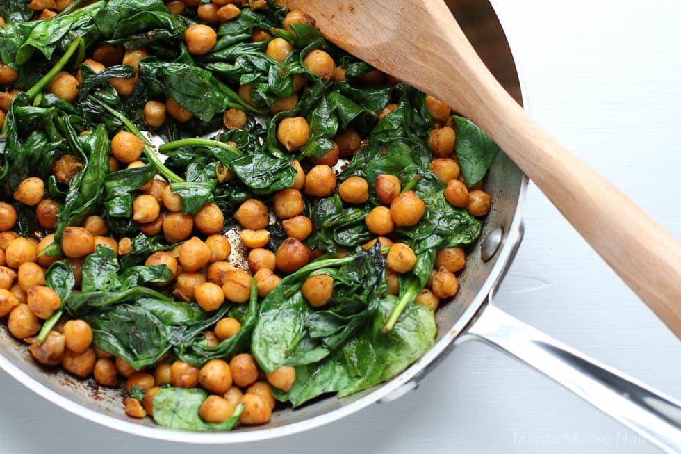 Savory Chickpea & Spinach Skillet