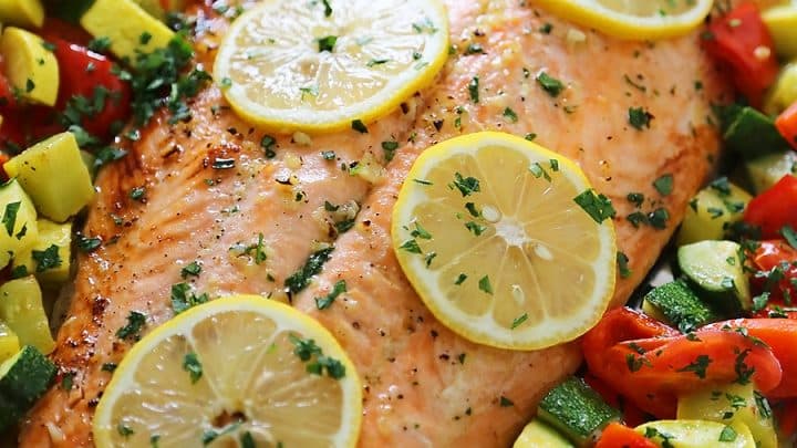 Garlic Lemon Baked Salmon
